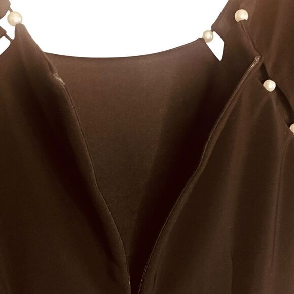 Joseph Ribkoff Pearl Shoulder Sheath Knee-Length Dress - Picture 10 of 11